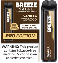 Breeze PRO 2000 Puff Vanilla Tobacco