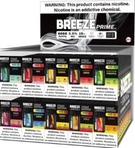 Breeze Prime Ed 6000 Puff 100ct Display 