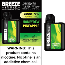 Breeze Prime Ed 6000 Puffs Honeydew Pineapple