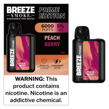 Breeze Prime Ed 6000 Puffs Peach Berry