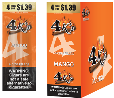GT 4K Mango Cigarillos 4/1.39 Box