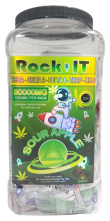 Rock It 1000mg Sour Apple Gummy Tub