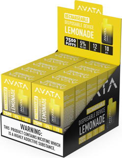 7500 Puff Rechargeable AVATA Lemonade 12ml