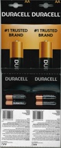 Carded USA Duracell AA-2 Strip