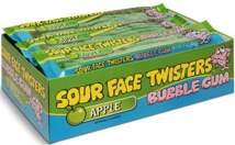 Sour Face Twister Bubble Gum