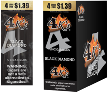 GT 4K Black Diamond Cigarillos 4/1.39 Box