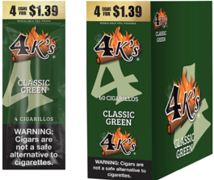 GT 4K Classic Green Cigarillos 4/1.39 Box