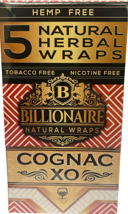 Billionaire Hemp Free Herbal Wrap 5pk Cognac