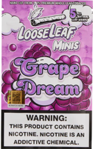 LooseLeaf Minis All Nat 5pk Wraps Grape Dream