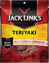 J.L. Lg Teriyaki Jerky Bag 3.25oz 