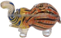 4" Lg Elephant Glass
